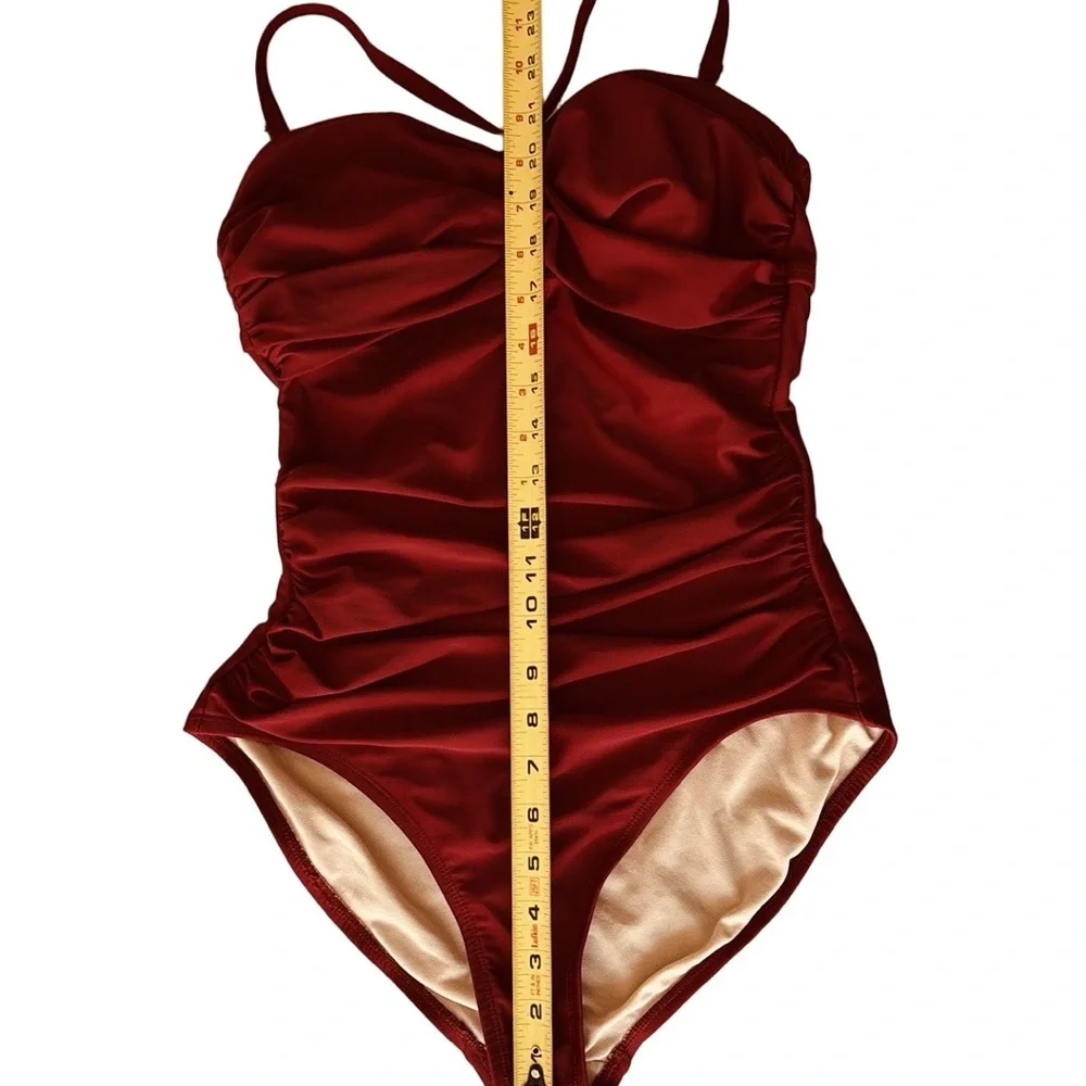 Kona Sol One Piece Swimsuit, Size M, Burgundy - Picture 4 of 6